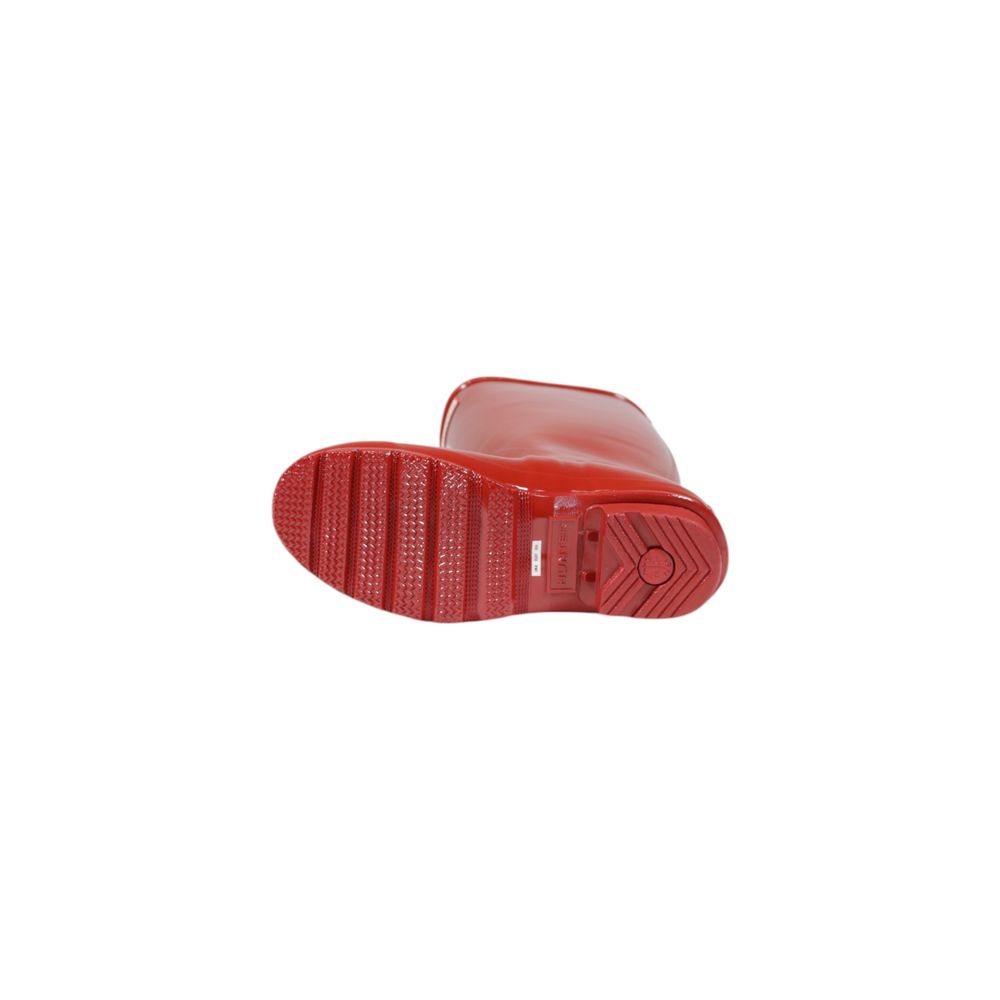 Hunter Rote Stiefel aus recyceltem Polyester