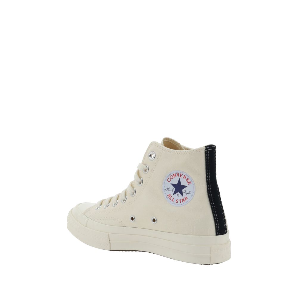Comme Des Garçons Play x Converse Weiße Gummisneaker im High-Top-Stil