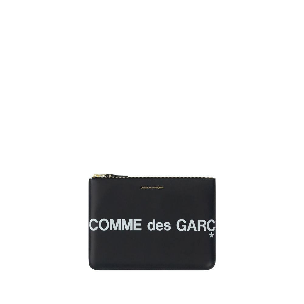Comme Des Garçons Schwarzes Portemonnaie aus Kalbsleder Bos Taurus