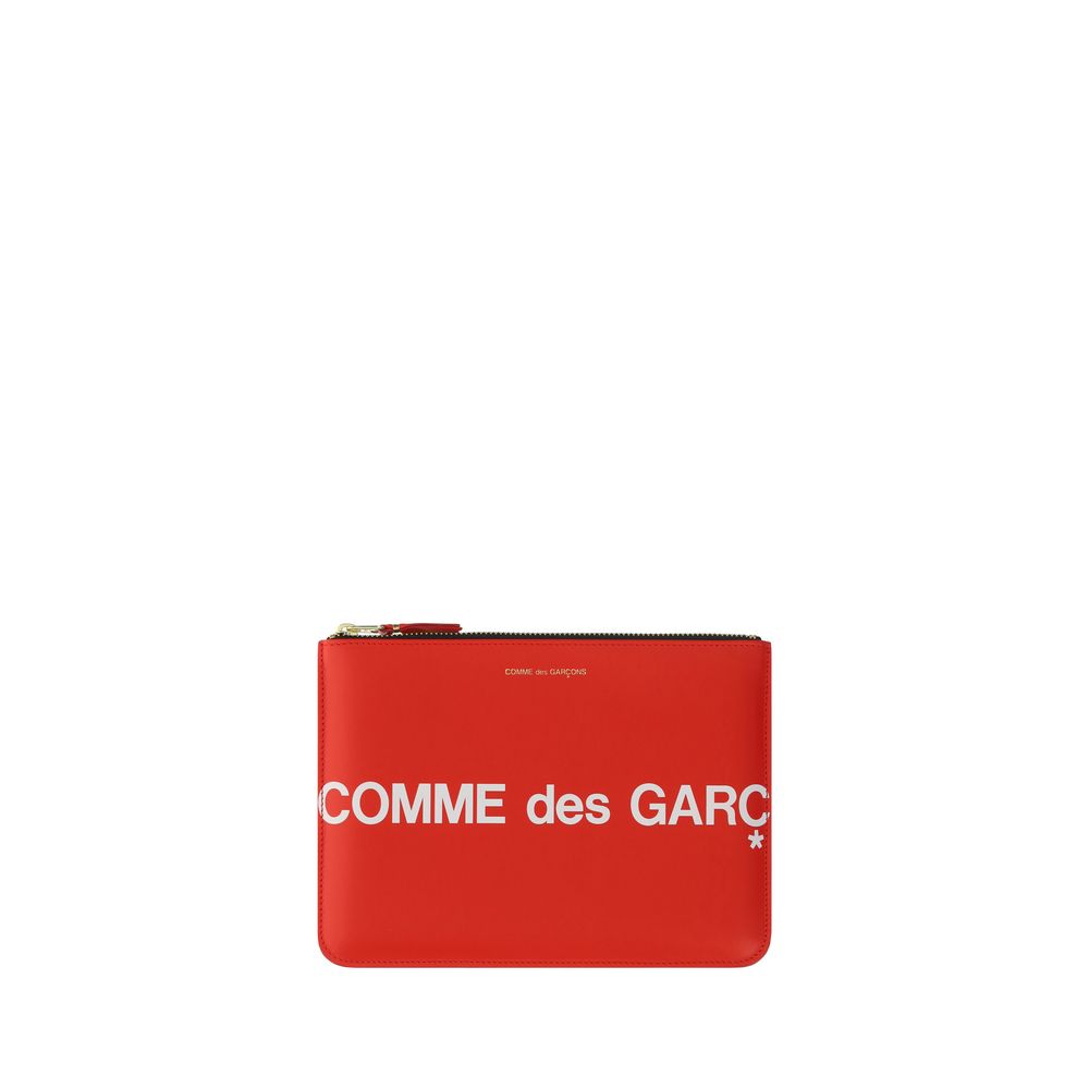 Comme Des Garçons Rote Kalbshaut Bos Taurus Geldbörse