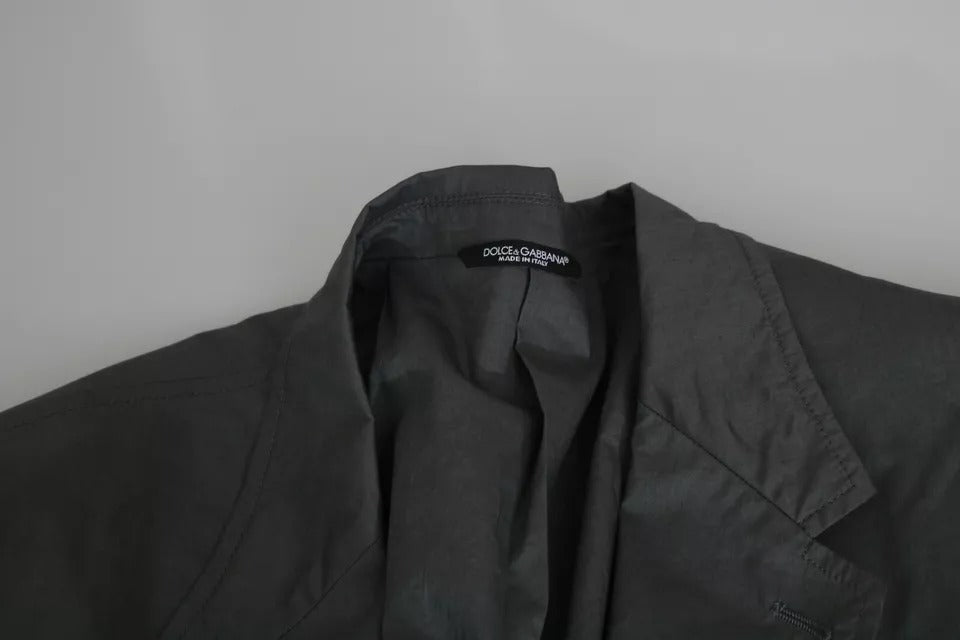 Dolce & Gabbana Grauer einreihiger Sakko aus Baumwolle