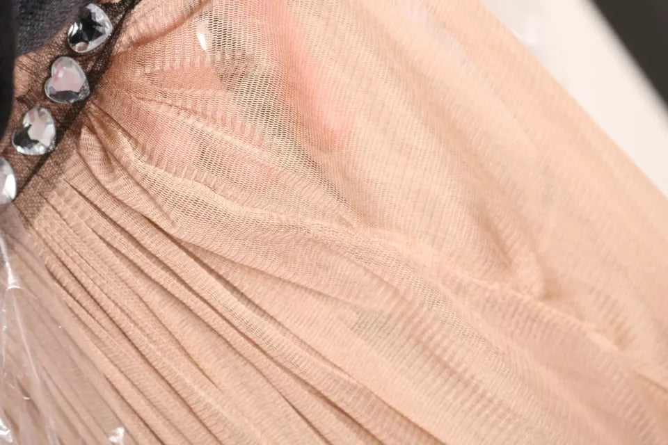 Dolce & Gabbana Braunes ärmelloses Maxikleid aus Seide