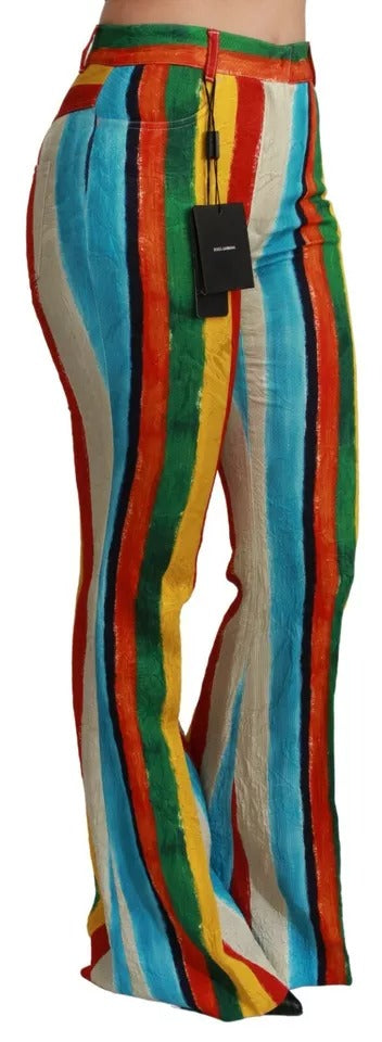 Dolce & Gabbana Multicolor Ausgestellte Riga Pittorica-Hose
