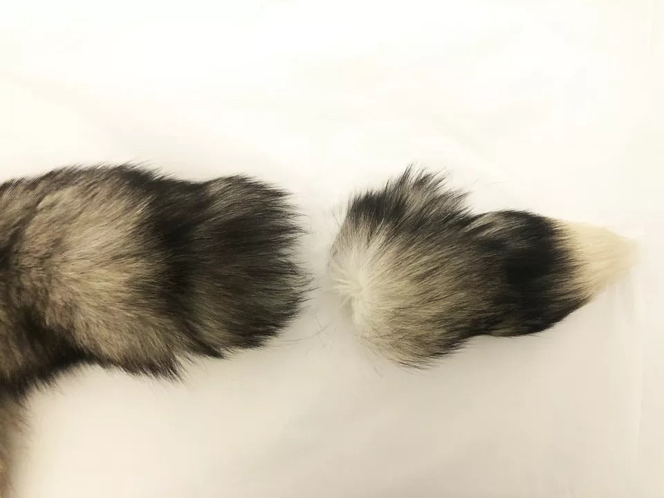 Dolce & Gabbana Brauner Fuchsschwanz-Pelzschal, Halswärmer, Kragen, Schal