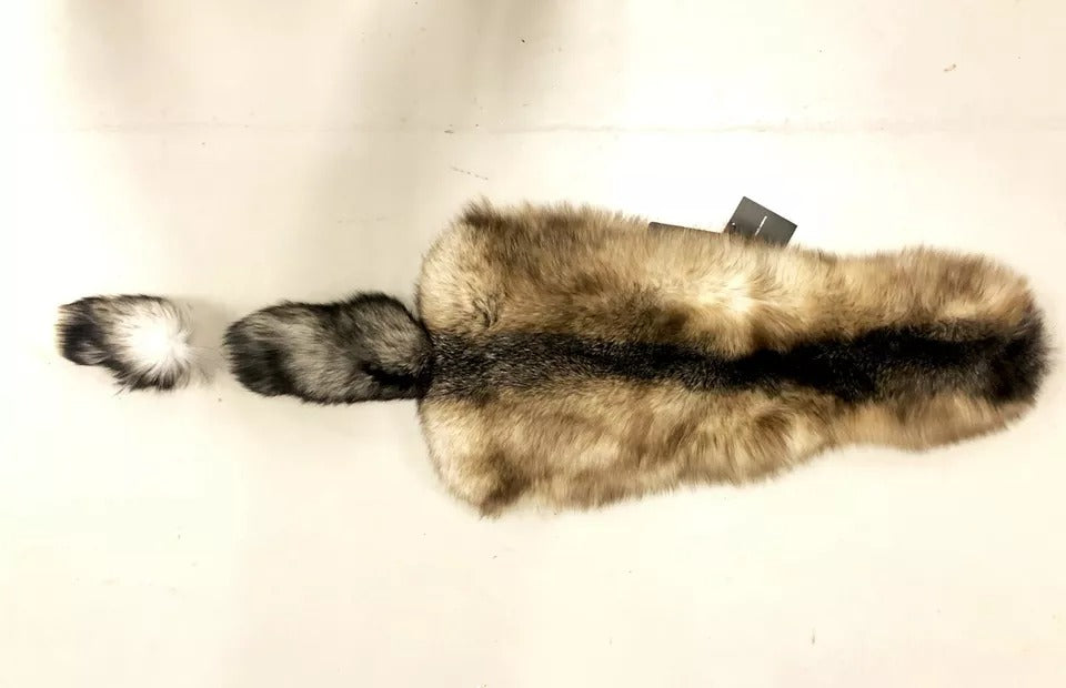 Dolce & Gabbana Brauner Fuchsschwanz Pelz Schal Hals Wrap Cover Kragen Schal