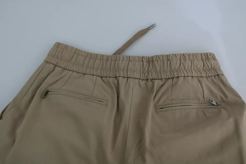 Dolce & Gabbana Beige Pin Up Print Cargo-Hose