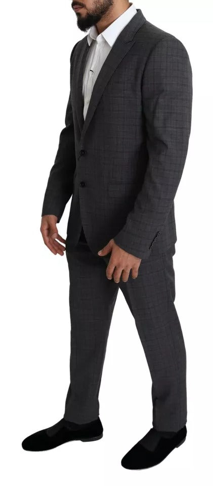 Dolce & Gabbana Grauer Herrenanzug aus Wolle, zweiteilig, MARTINI