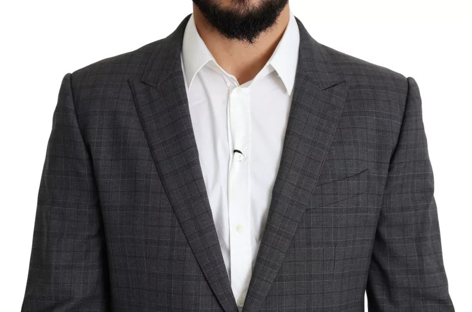 Dolce & Gabbana Grauer Herrenanzug aus Wolle, zweiteilig, MARTINI