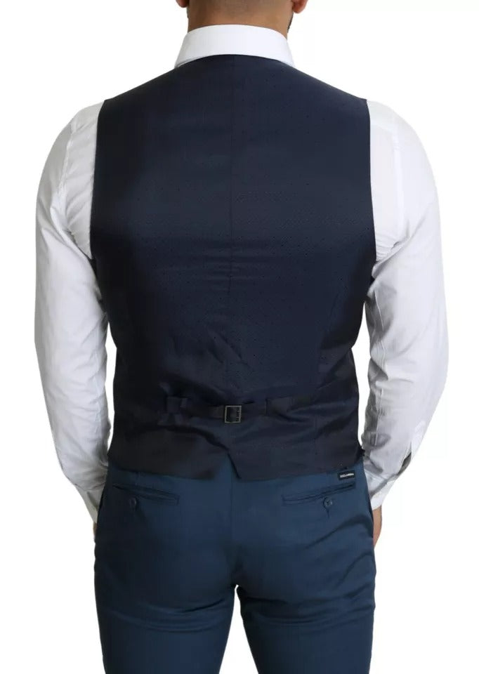 Dolce & Gabbana Marineblau Herren Formal Kleid Weste Weste