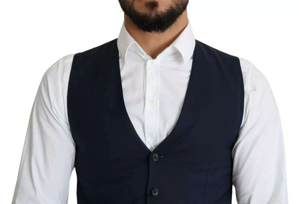 Dolce & Gabbana Marineblau Herren Formal Kleid Weste Weste