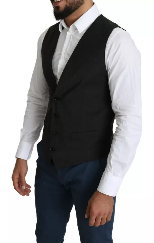Dolce & Gabbana Schwarz Herren Formal STAFF Kleid Weste Weste