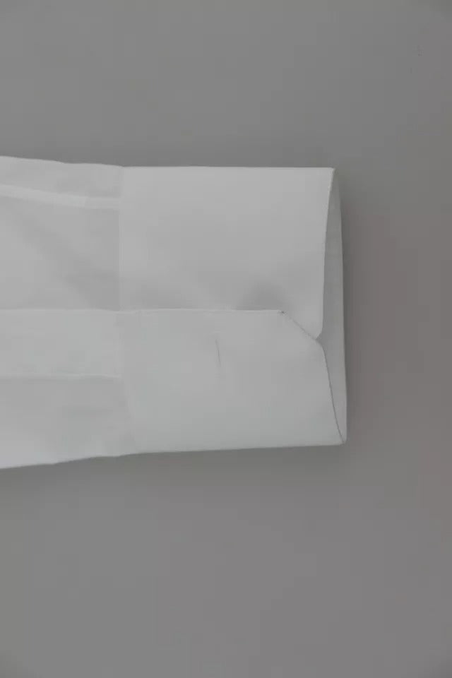 Dolce & Gabbana Weißes Baumwoll-Oberteil GOLD Hemd