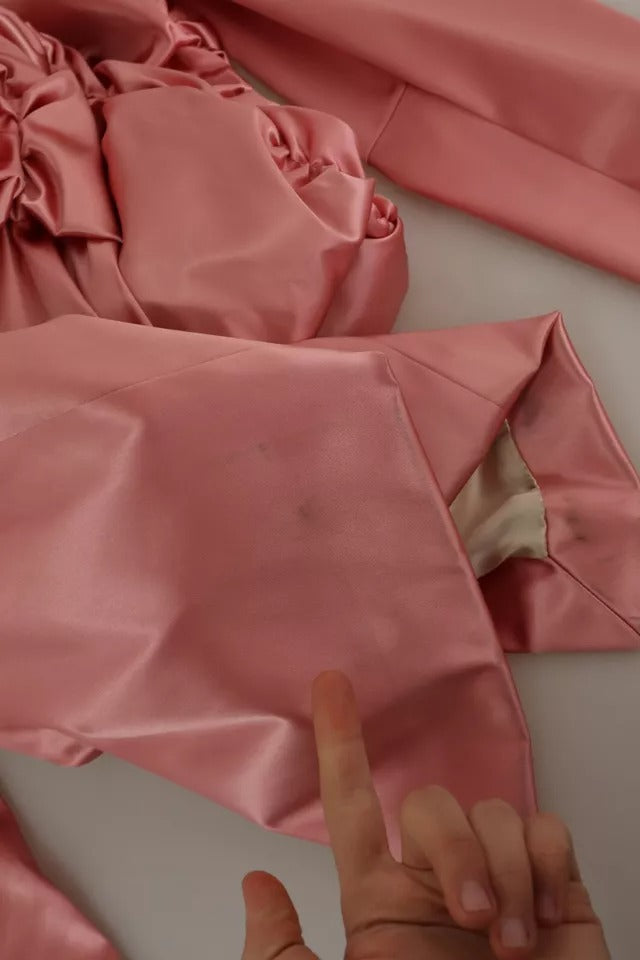 Dolce & Gabbana Rosa Langärmeliges Bodycon Etuikleid Midikleid