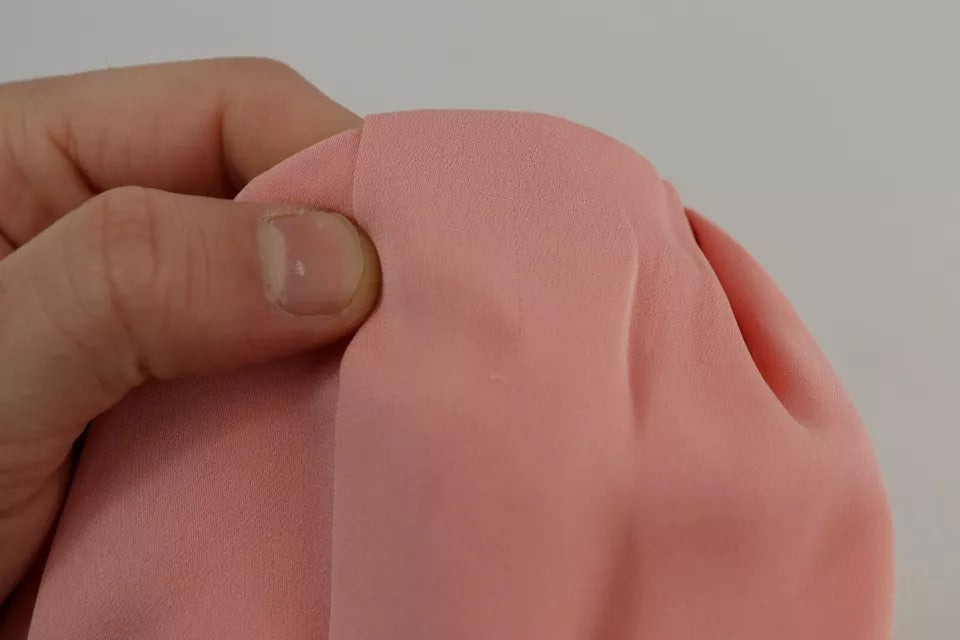 Dolce & Gabbana Rosa Seiden-Stretch-Midikleid ohne Träger