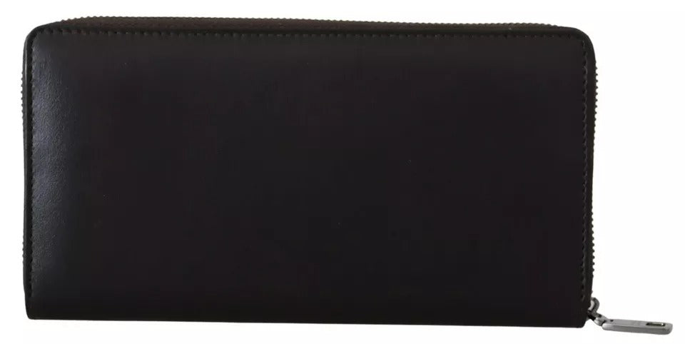 Dolce & Gabbana Braune Continental Clutch Geldbörse mit Reißverschluss aus exotischem Leder