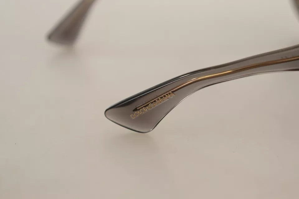 Dolce & Gabbana DG4283B Sonnenbrille aus Acetat mit orangefarbenen Kristallen und Applikationen