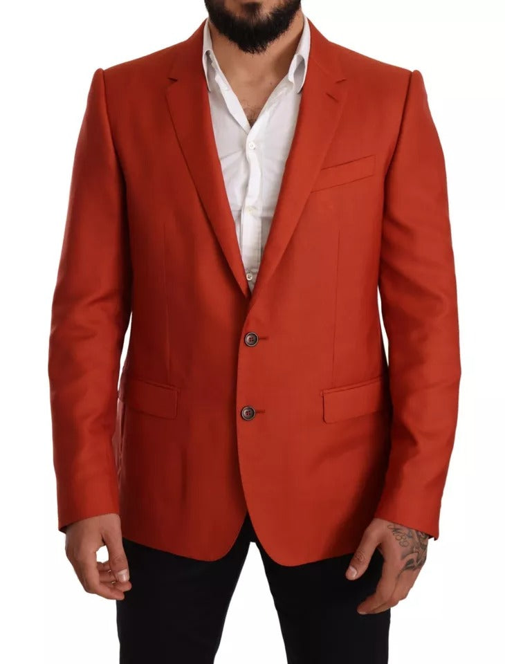 Dolce & Gabbana Orange MARTINI Kaschmir-Seidenmantel Blazer
