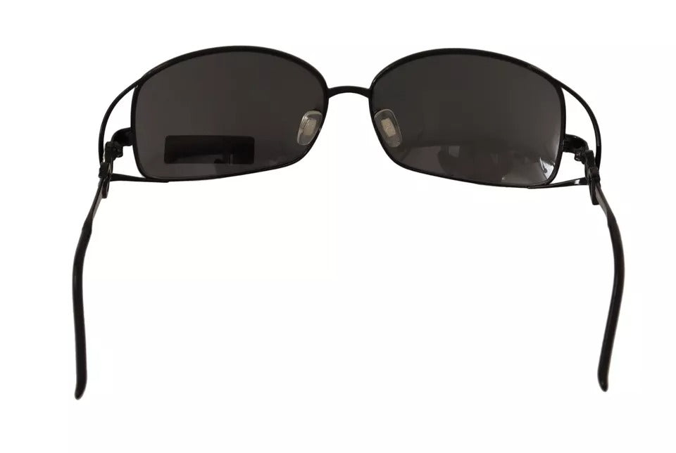 Dolce & Gabbana Schwarzer Metallrahmen Logo Kristalle Sonnenbrillen DG2016B