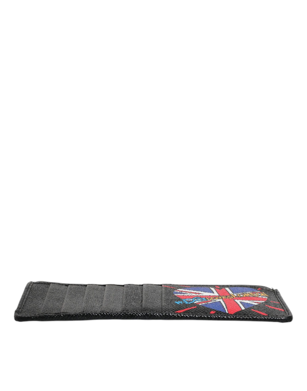 Dolce & Gabbana Schwarzes Leder #DGLovesLondon Kartenhalter Etui Brieftasche