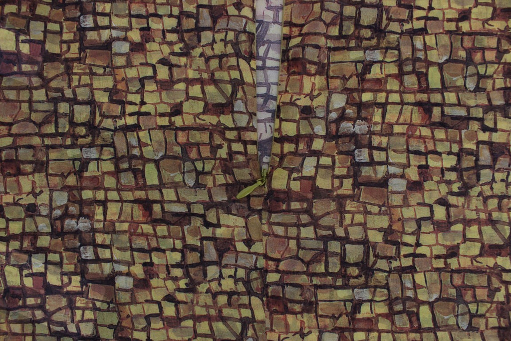 Dolce & Gabbana Multicolor Mosaikdruck Seidenbluse T-Shirt