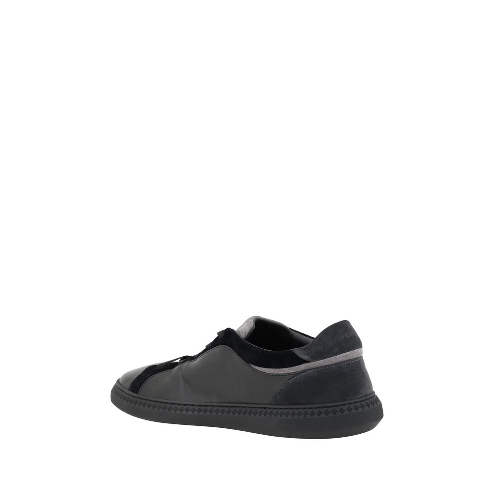 Givenchy Schwarzes Leder G Set Sneakers