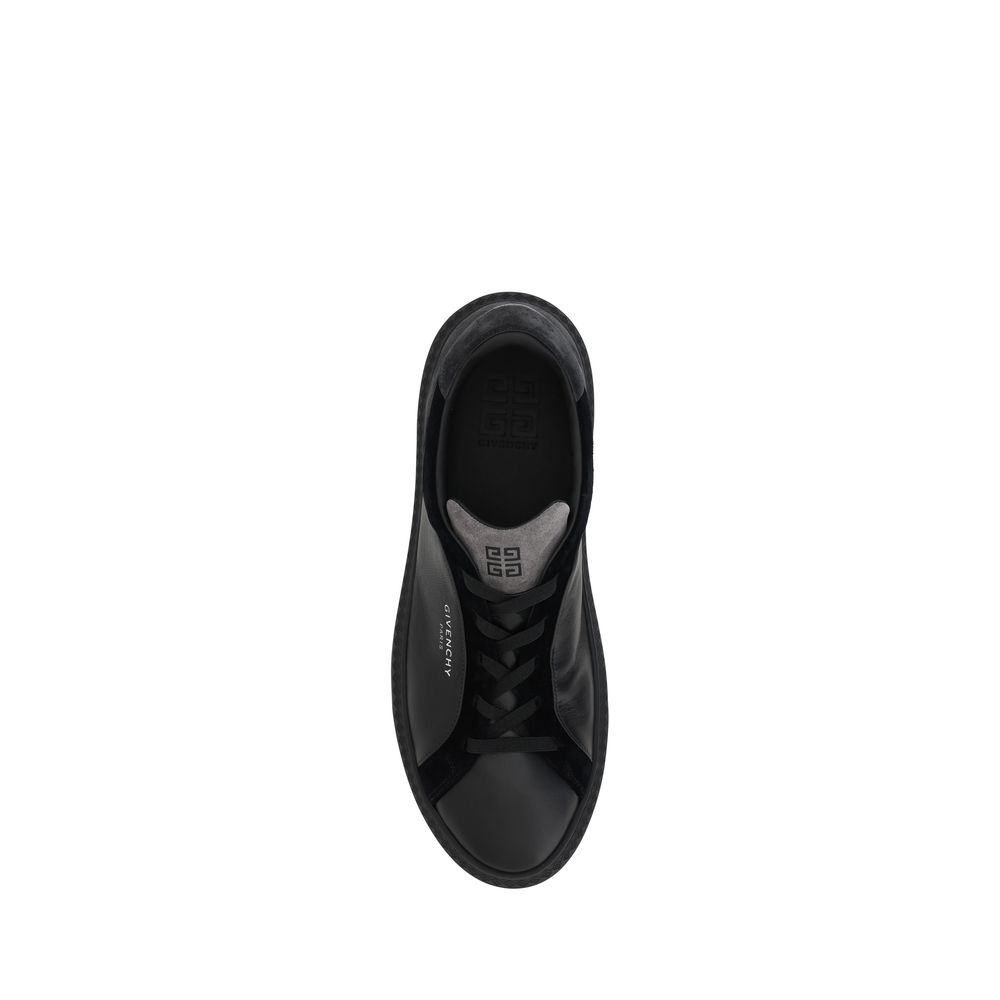 Givenchy Schwarzes Leder G Set Sneakers