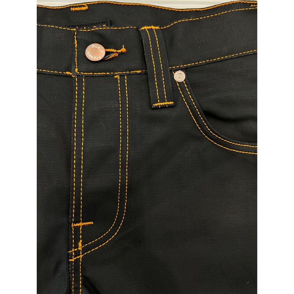 Nudie Jeans Schwarze Baumwoll-Jeans für Herren