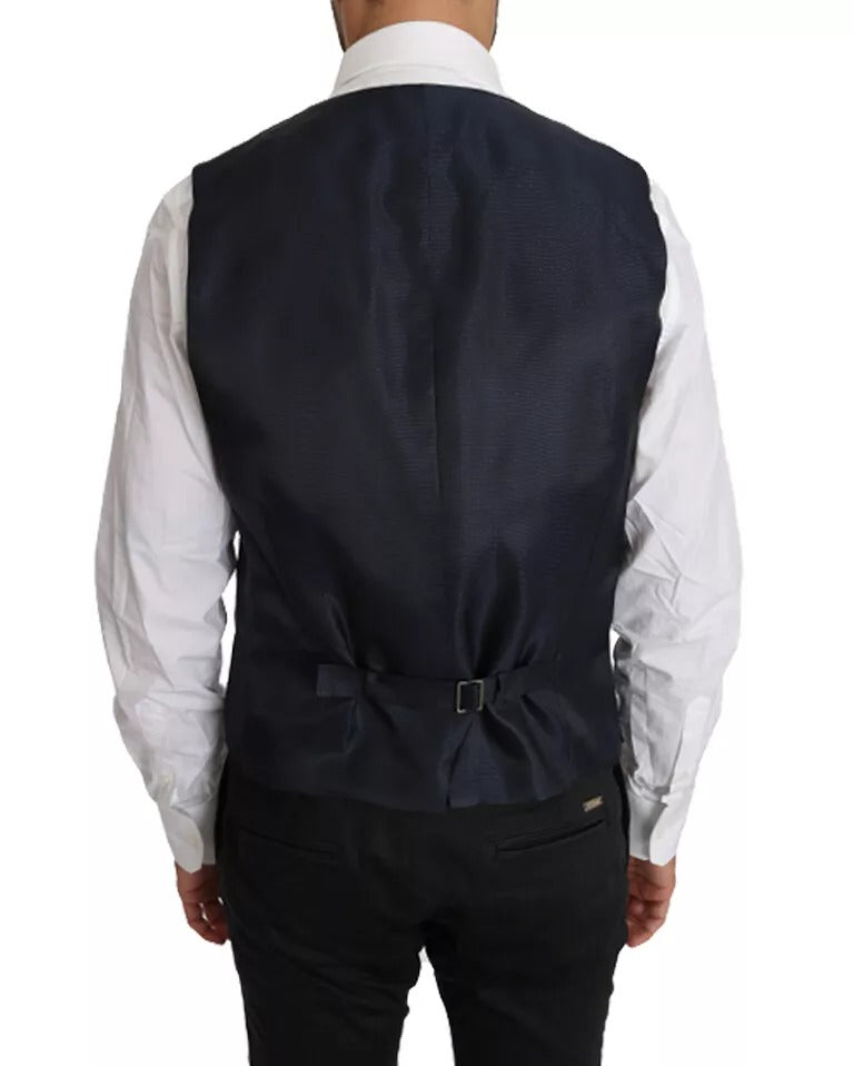 Dolce & Gabbana Blauer Wolle MARTINI Blazer Weste 2-Teiler
