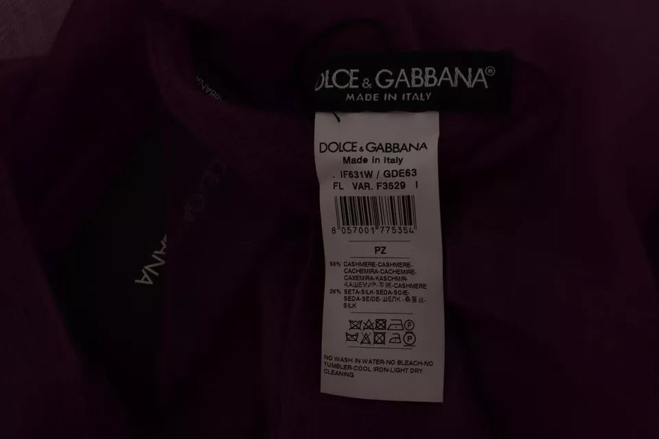 Dolce & Gabbana Lila Solid Cashmere Seidenschal Wrap Schal