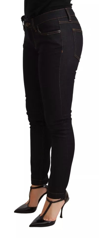 Dolce & Gabbana Blaue Baumwoll-Stretch-Denim-Jeans mit schmaler Passform