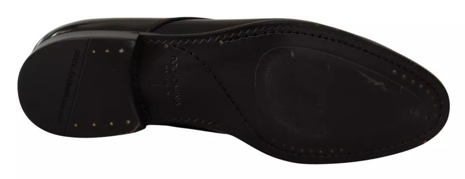 Dolce & Gabbana Schwarze Lederschnürschuhe für Herren Formaler Derby