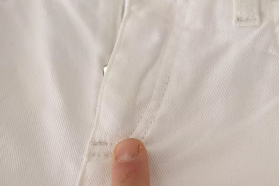 Dolce & Gabbana Weiße Baumwoll-Denim-Jeans Pretty Slim Fit