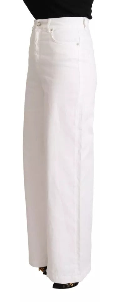 Dolce & Gabbana Weiße MONICA Boot Cut Denim Jeans aus Baumwolle