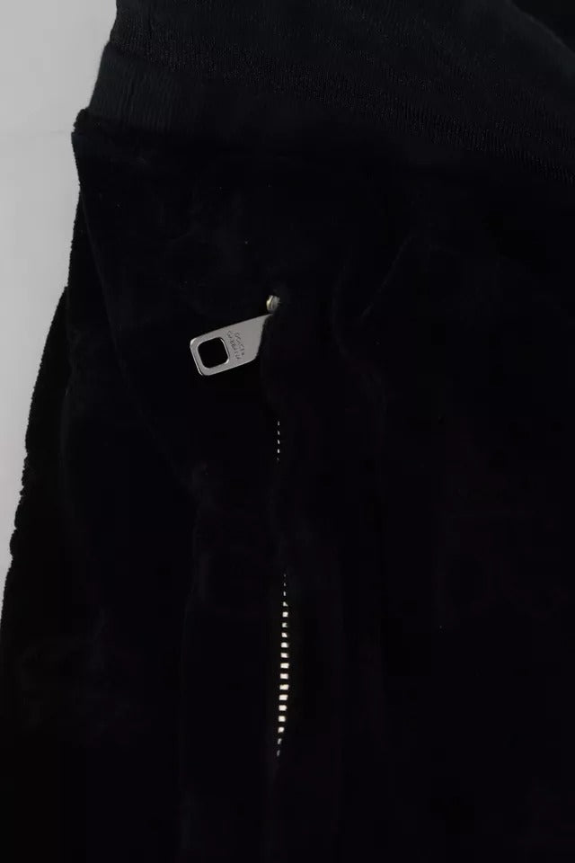 Dolce & Gabbana Schwarze Baumwoll-Skinny-Jogger-Sweatpants-Hose