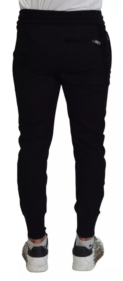 Dolce & Gabbana Schwarze Jogger-Sweatpants aus Baumwollmischung