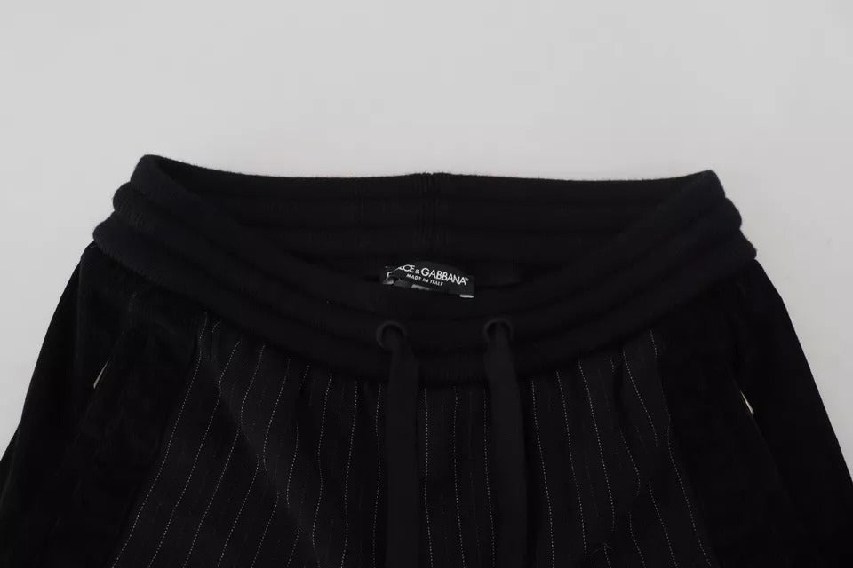 Dolce & Gabbana Schwarze Jogger-Sweatpants aus Baumwollmischung