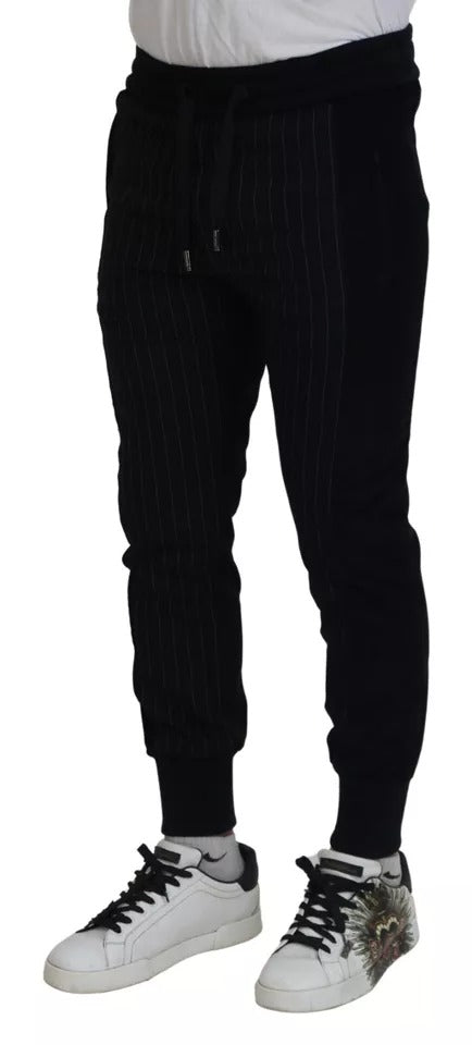 Dolce & Gabbana Schwarze Jogger-Sweatpants aus Baumwollmischung