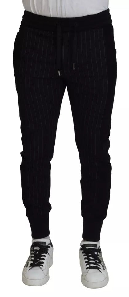 Dolce & Gabbana Schwarze Jogger-Sweatpants aus Baumwollmischung