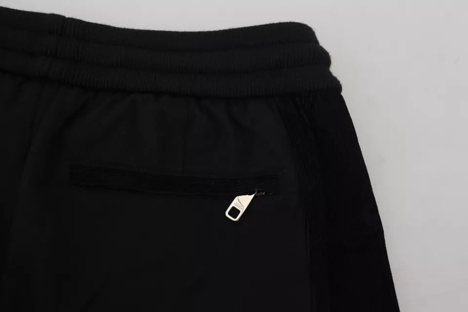 Dolce & Gabbana Schwarze Jogger-Sweatpants aus Baumwollmischung