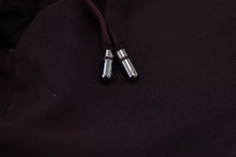 Dolce & Gabbana Bordeauxfarbene Baumwoll-Cargo-Jogger-Sweatpants-Hose