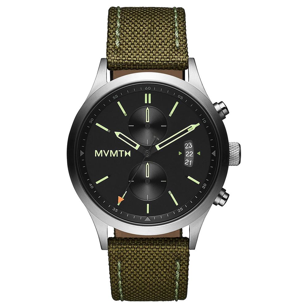 MVMT Grüne Stoff-Uhr mit Stoffarmband