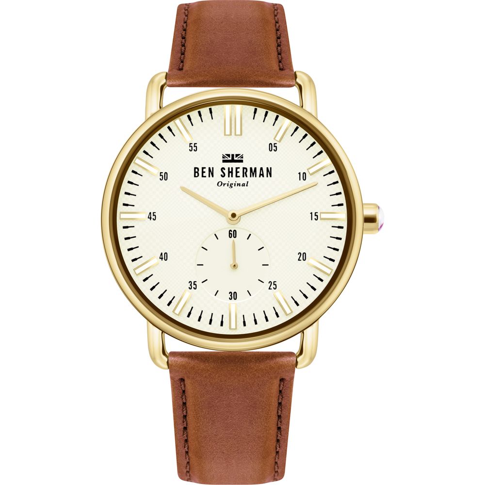 Ben Sherman Braune Leder-Dress-Uhr