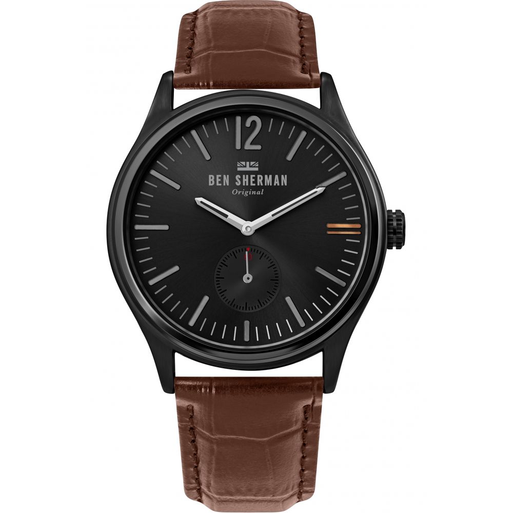 Ben Sherman Braune Leder-Dress-Uhr