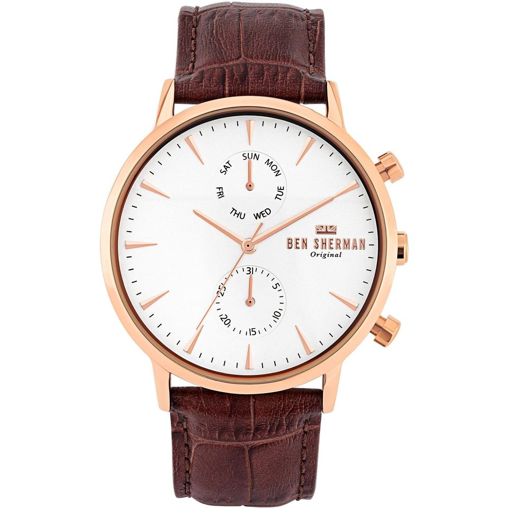 Ben Sherman Braune Leder-Dress-Uhr