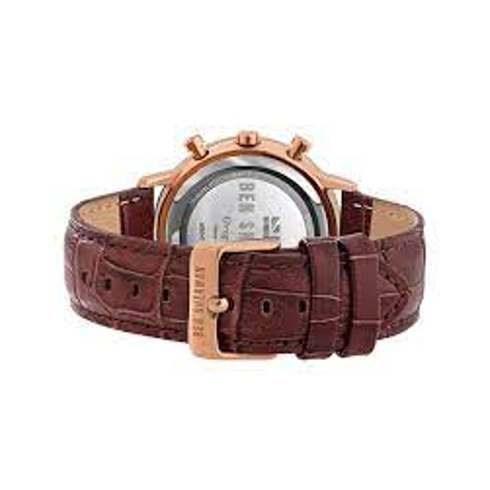 Ben Sherman Braune Leder-Dress-Uhr