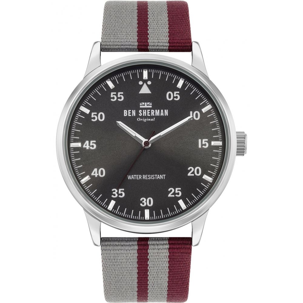 Ben Sherman Elegante Stoff-Armbanduhr in Grau