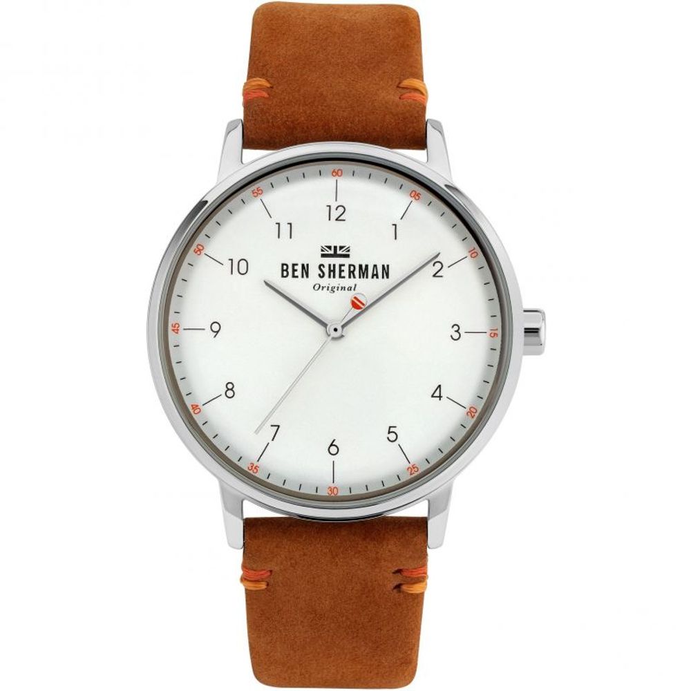 Ben Sherman Braune Stoff-Armbanduhr