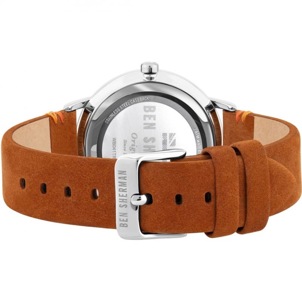 Ben Sherman Braune Stoff-Armbanduhr