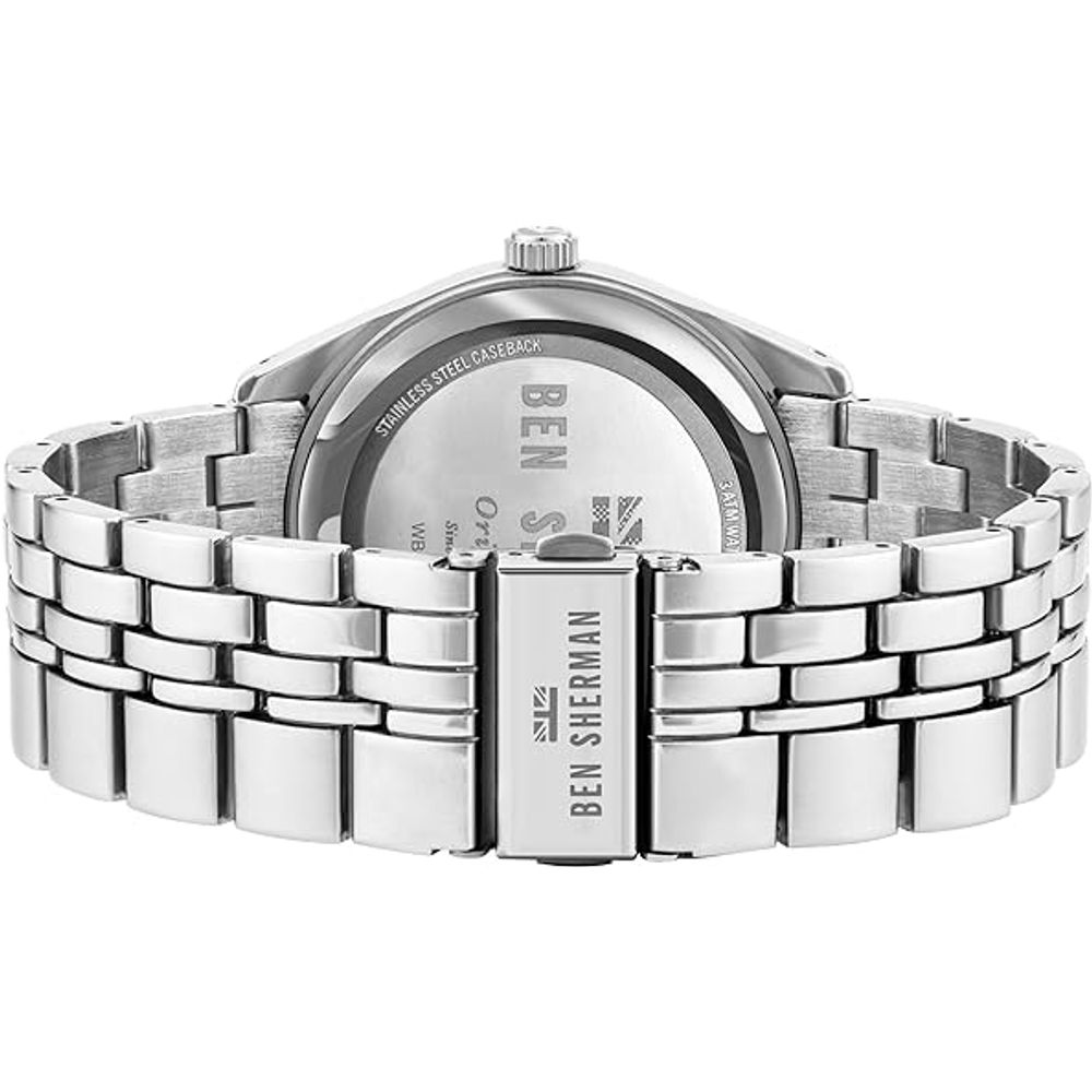 Ben Sherman Elegante Edelstahl-Armbanduhr in Grau