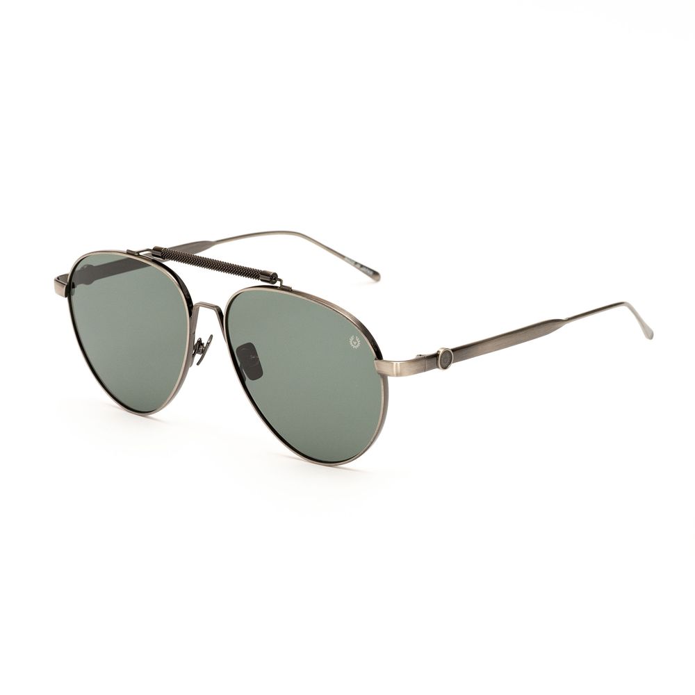 Belstaff Graue Edelstahl-Sonnenbrille